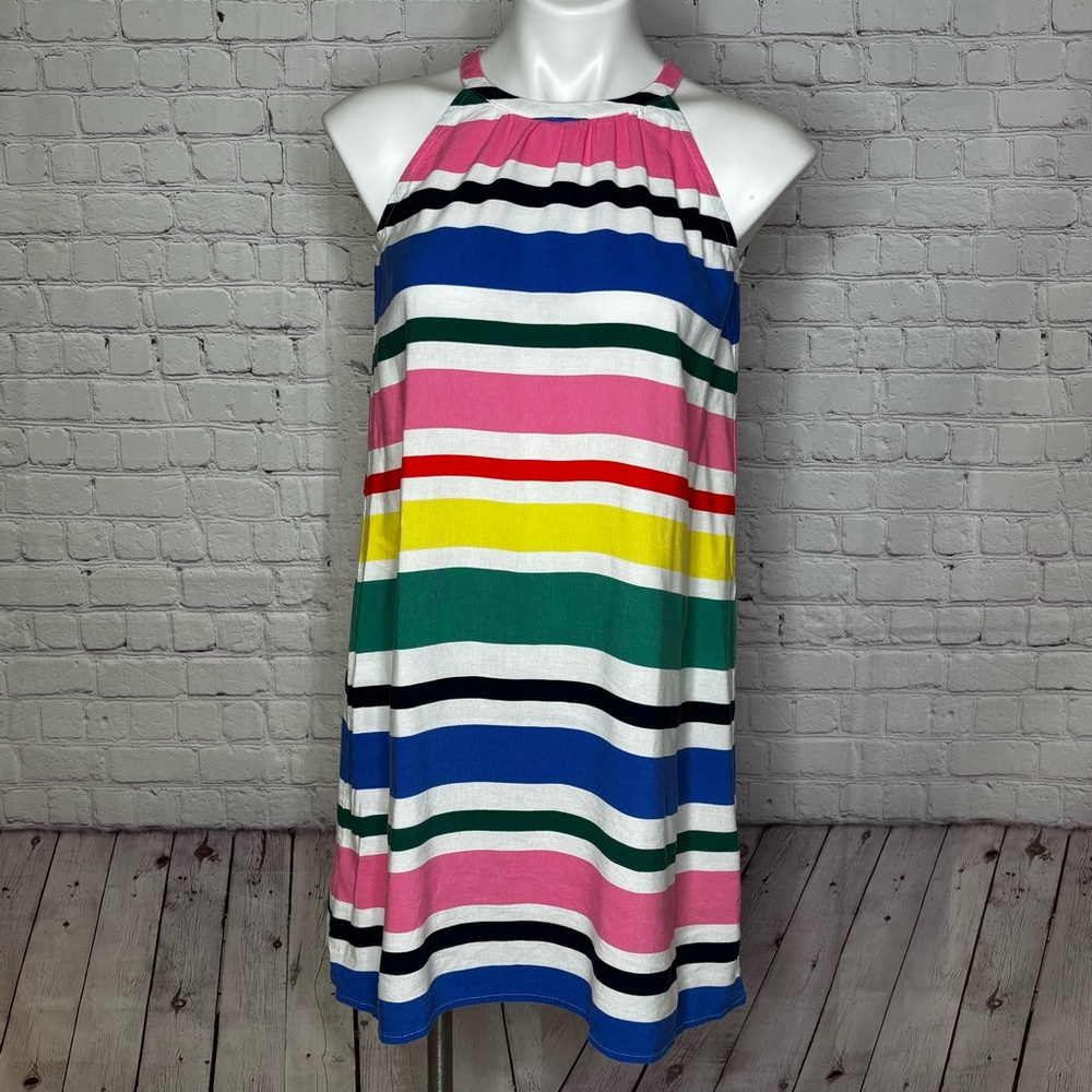 LOFT Colorful Stripe Halter Style Dress Size Sp